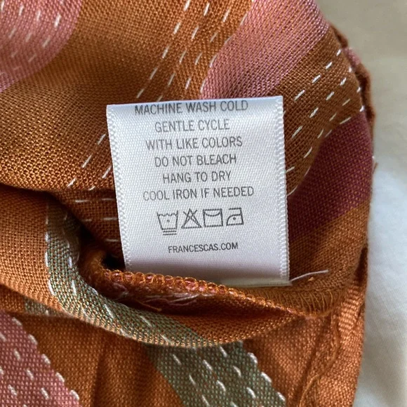 Harper Heritage Francesca’s Collections Striped Tie Front Long Sleeve Top Size M - Picture 6 of 10